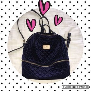 bebe Blue Velvet Mini Backpack
